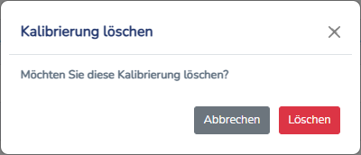 Fenster Eigene Kalibrierung löschen