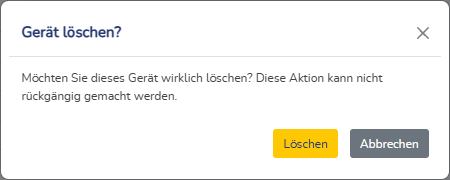 Fenster Eigenes Gerät löschen