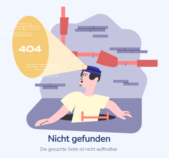 Ansichten von nicht verfügbaren Seiten